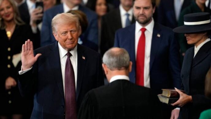 JUST IN: Donald Trump sworn in as US president amid hopes