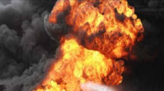 Fire guts one-storey building in Lagos