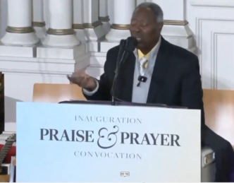 VIDEO: Deeper Life G.O., Kumuyi, ministers at Trump's inauguration event