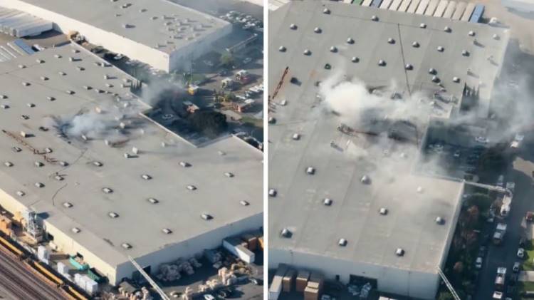 JUST IN: Plane crashes into commercial building in US