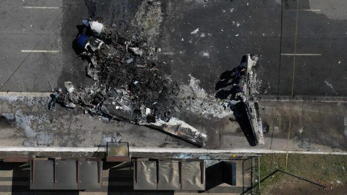 Small plane crashes into bus in Brazil, two killed