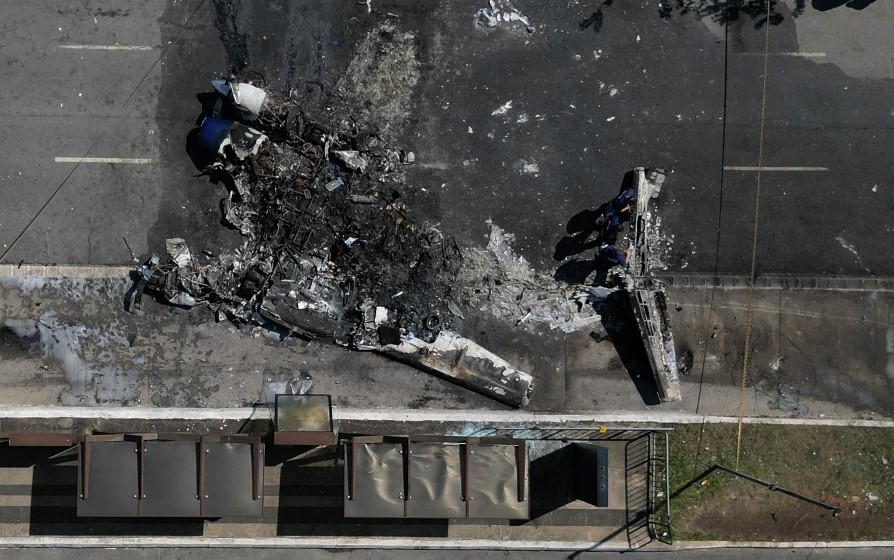 Small plane crashes into bus in Brazil, two killed