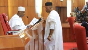 REWIND: In 2018, Akpabio, Saraki clashed over senate seating arrangement [VIDEO]