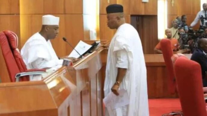 REWIND: In 2018, Akpabio, Saraki clashed over senate seating arrangement [VIDEO]