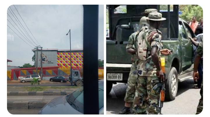 [VIDEO] Military personnel invade Ikeja Electric offices over power outage