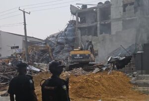 JUST IN: 14 rescued as two-storey building collapses in Lagos