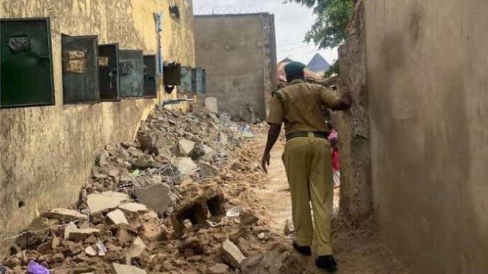 Inmates escape as Osun prison perimeter wall collapses