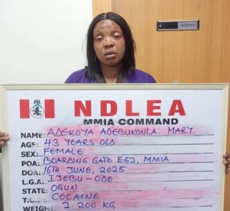 NDLEA nabs India-bound woman with 2.20kg cocaine at Lagos airport