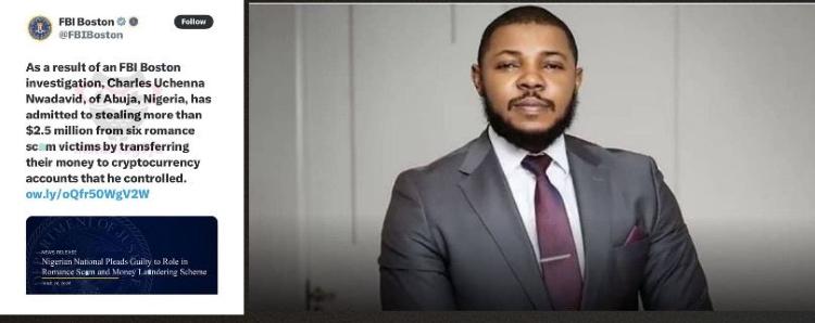 Charles Uchenna Nwadavid, Nec Bullion boss jailed in U.S. over $2.5m scam