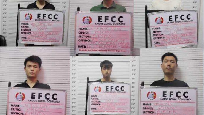 Court jails 14 Chinese for cyberterrorism, internet fraud in Lagos
