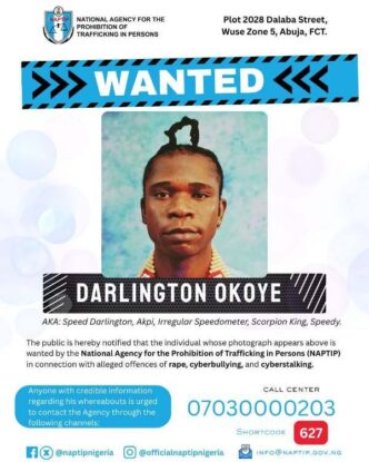 'Rape': Speed Darlington sues NAPTIP N3bn for declaring him wanted