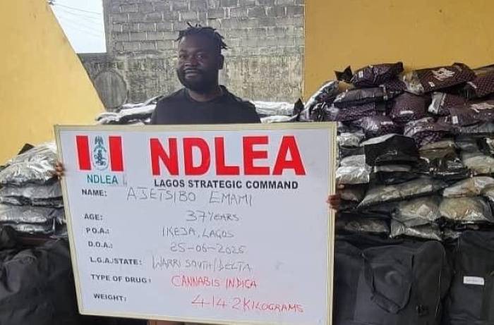NDLEA arrests Ajetsibo Emami, Delta drug baron in Lagos
