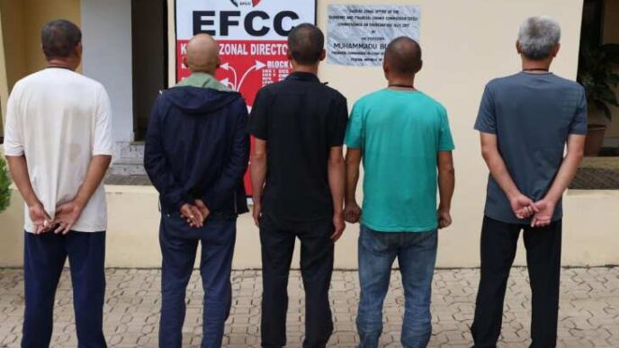 The Economic and Financial Crimes Commission (EFCC), Kaduna Zonal Directorate,  have arrested nine individuals over illegal mining activities in the Kaniyan Village, Mokwa Local Government Area of Niger State.