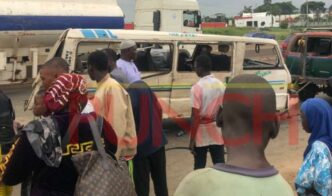 16 escape death as car, minibus, tricycle crash in Lagos-Ibadan expressway