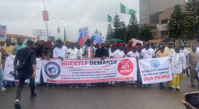 'Bayo Ojulari must go' - Niger Delta youths protest, demand NNPCL GCEO’s sack