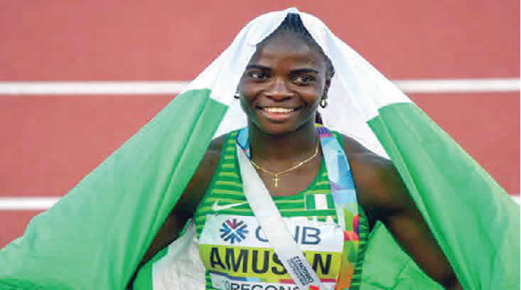 BREAKING: Amusan wins silver at World Athletics Championships