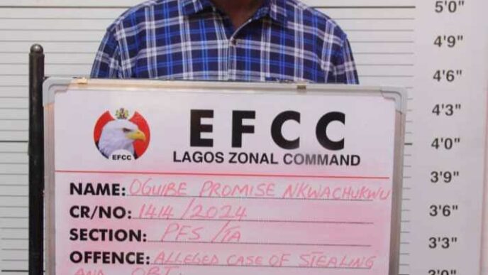 Accountant, Oguibe Promise Nkwachukwu, company docked for '₦200m theft'