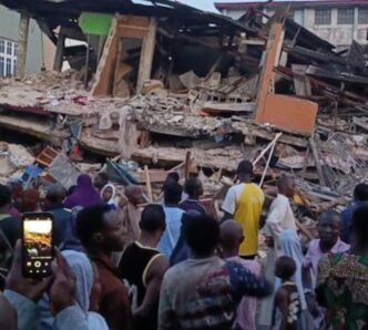 JUST IN: Many trapped, 15 rescued as two-storey building collapses in Lagos