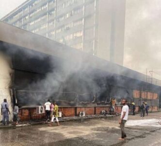 Pandemonium as fire guts Rivers secretariat complex