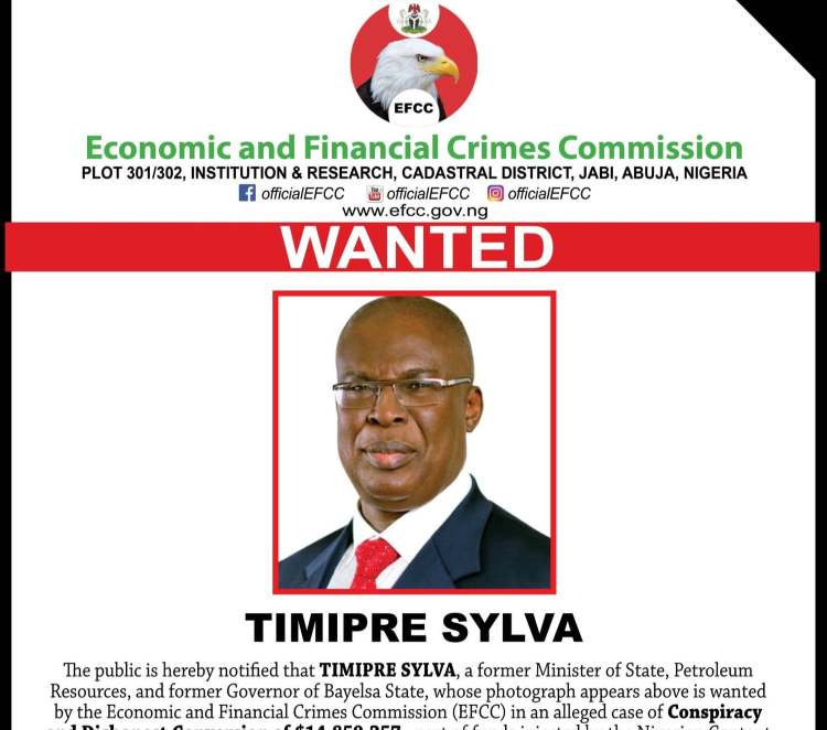 Timipre Sylva is wanted over '$14.8m fraud' - EFCC