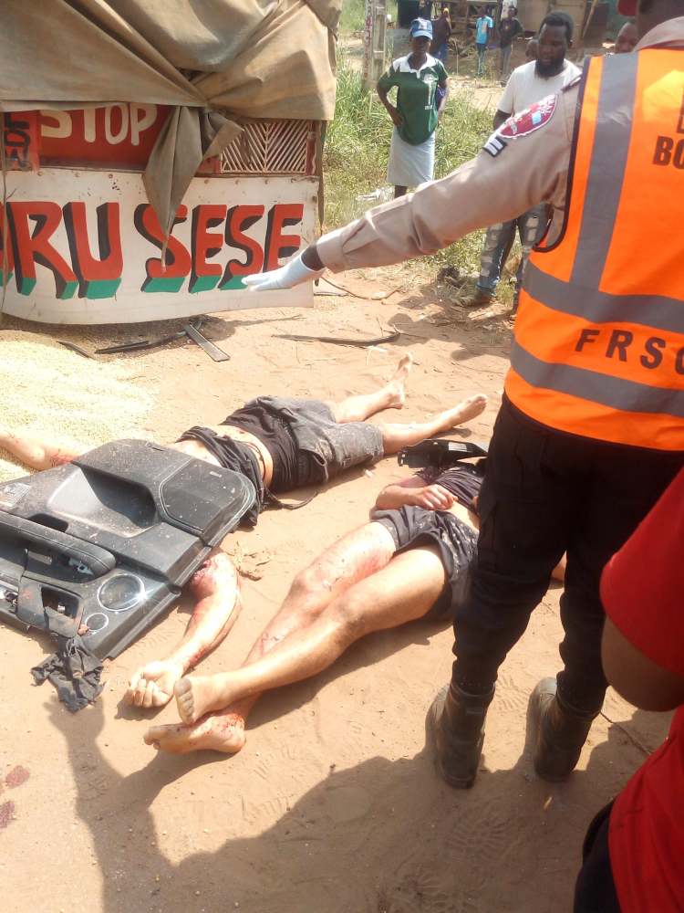 JUST IN: Anthony Joshua involved in road crash in Ogun, two dead [PHOTOS]