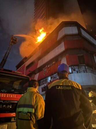Lagos building fire: Seven hospitalised, plaza, mosque destroyed