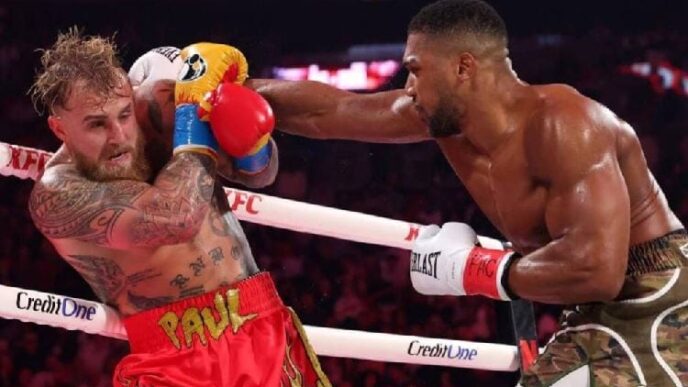 JUST IN: Anthony Joshua knocks out Jake Paul in sixth round heavyweight bout