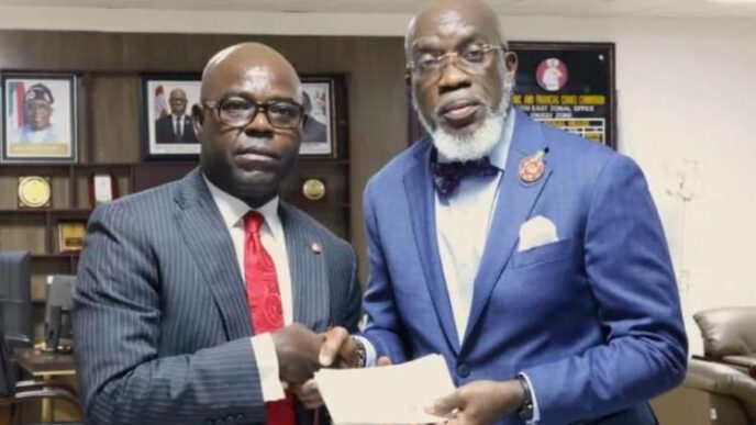 EFCC returns N1.28bn recovered from Sujimoto boss, Olasijibomi Ogundele to Enugu govt