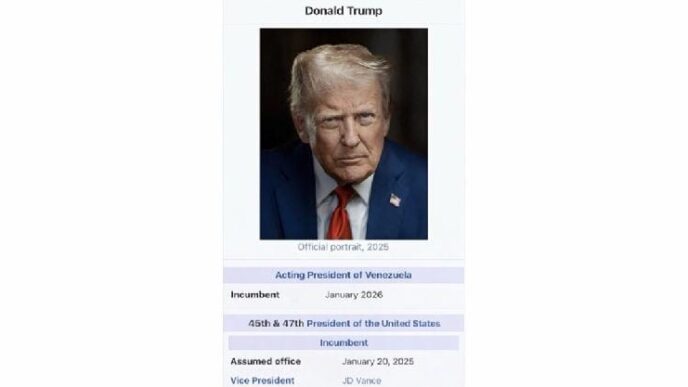 Trump posts self as 'acting president of Venezuela,' week after Maduro’s capture