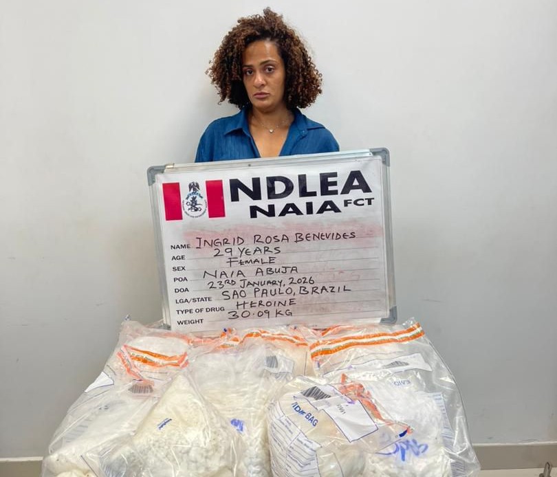 NDLEA arrests Brazilian woman with N3bn heroin hidden in coffee packs