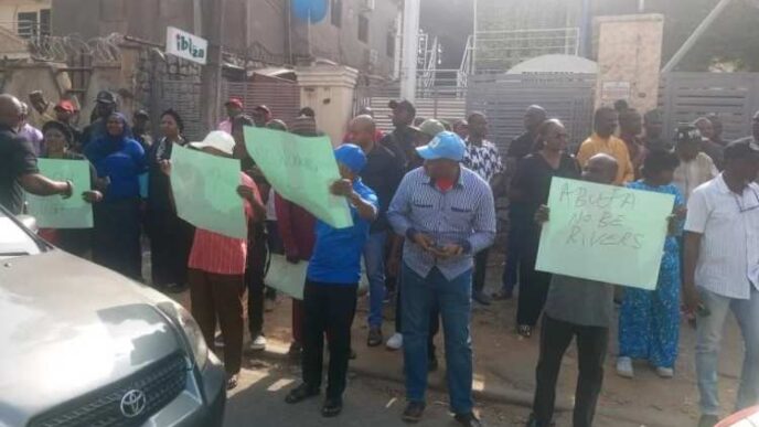 NLC, FCTA workers protest at industrial court, call for Wike's sack