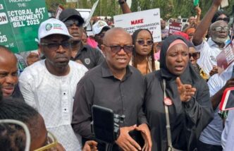 Protesters besiege NASS over senate's rejection of real-time transmission of election results