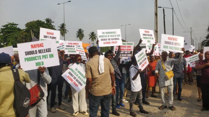 Distillers shut NAFDAC office over sachet alcohol ban