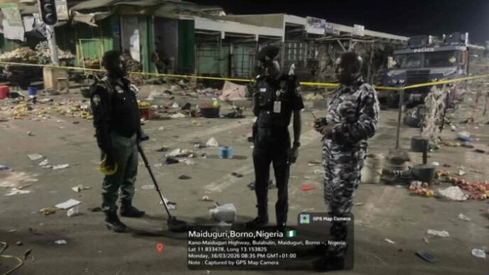Police say 23 dead, 108 injured in Maiduguri bomb blasts