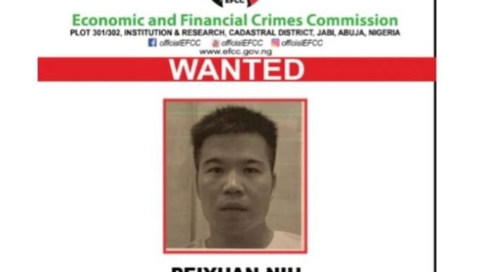EFCC declares Chinese national, Peiyuan Niu, wanted over fraud