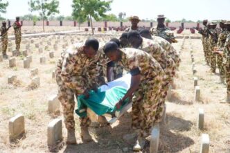 Soldiers killed by terrorists in Borno laid to rest [PHOTOS]