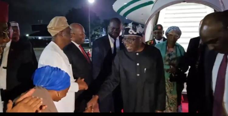 Tinubu returns to Nigeria after UK state visit