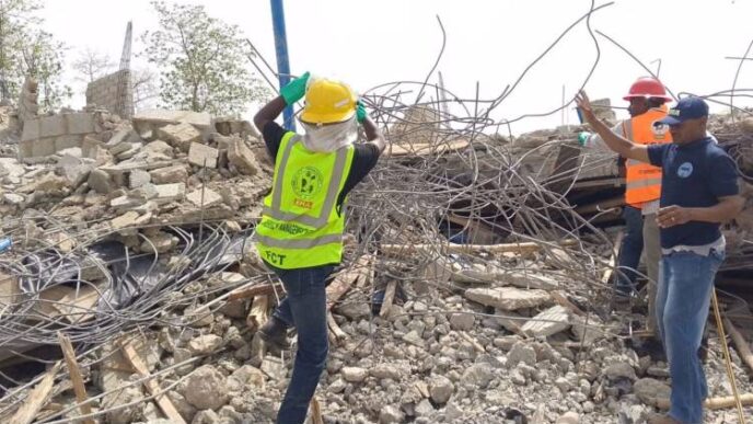 Six workers injured as two-storey building under construction collapses in Abuja