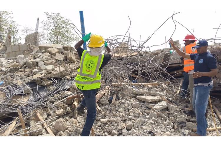 Six workers injured as two-storey building under construction collapses in Abuja