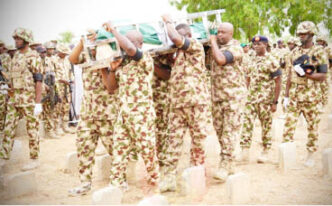 Brig. Gen. Braimah, seven fallen soldiers buried in Borno