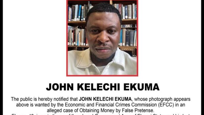 Nigerian bizman, John Kelechi Ekuma, wanted by EFCC over fraud