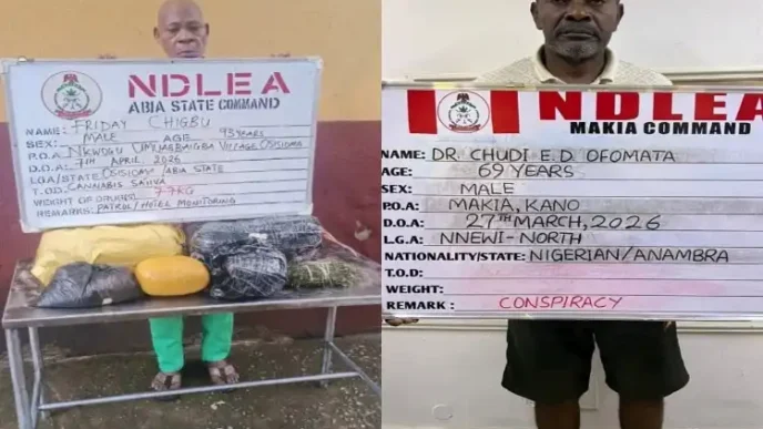 NDLEA nabs 93-year-old grandfather, doctor in nationwide drug crackdown