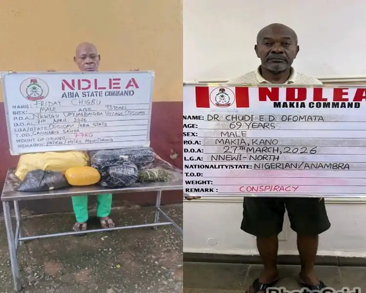 NDLEA nabs 93-year-old grandfather, doctor in nationwide drug crackdown