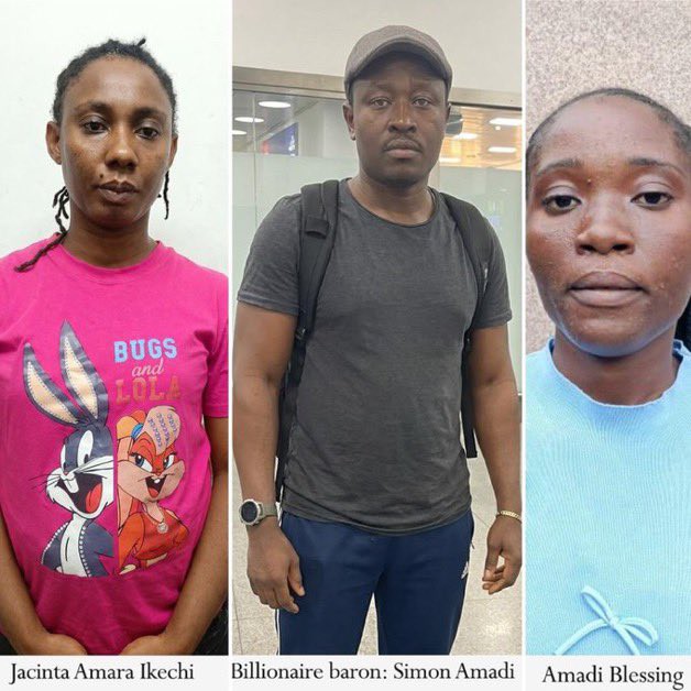 How Nigerian druglords, Amadi Simon, Jecinta Amara Ikechi, were arrested