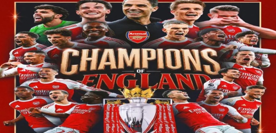 Arsenal win first English Premier League title in 22 years