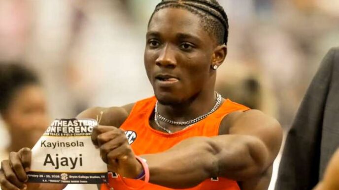 Kanyinsola Ajayi breaks 20-yr national 100m record, sets world-leading time
