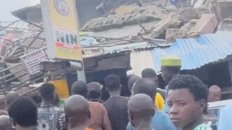 BREAKING: Many feared trapped as three-storey building collapses in Lagos