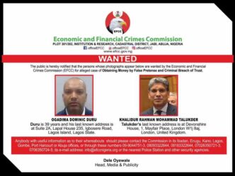 EFCC declares foreign national, two others wanted over fraud allegations