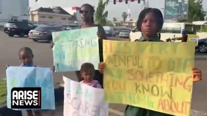 Abuja mother, children stage protest over rising school abductions