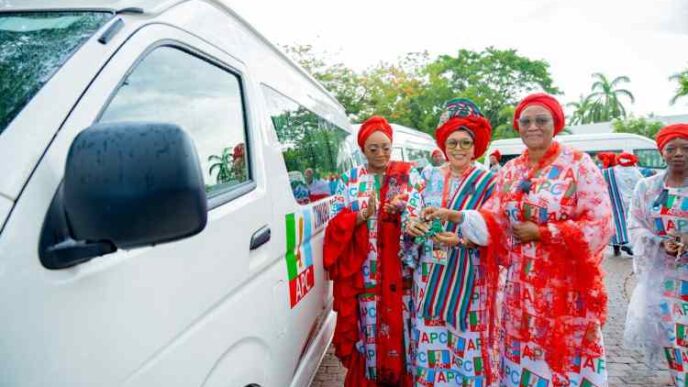 First Lady donates vehicles to APC women leaders in opposition states